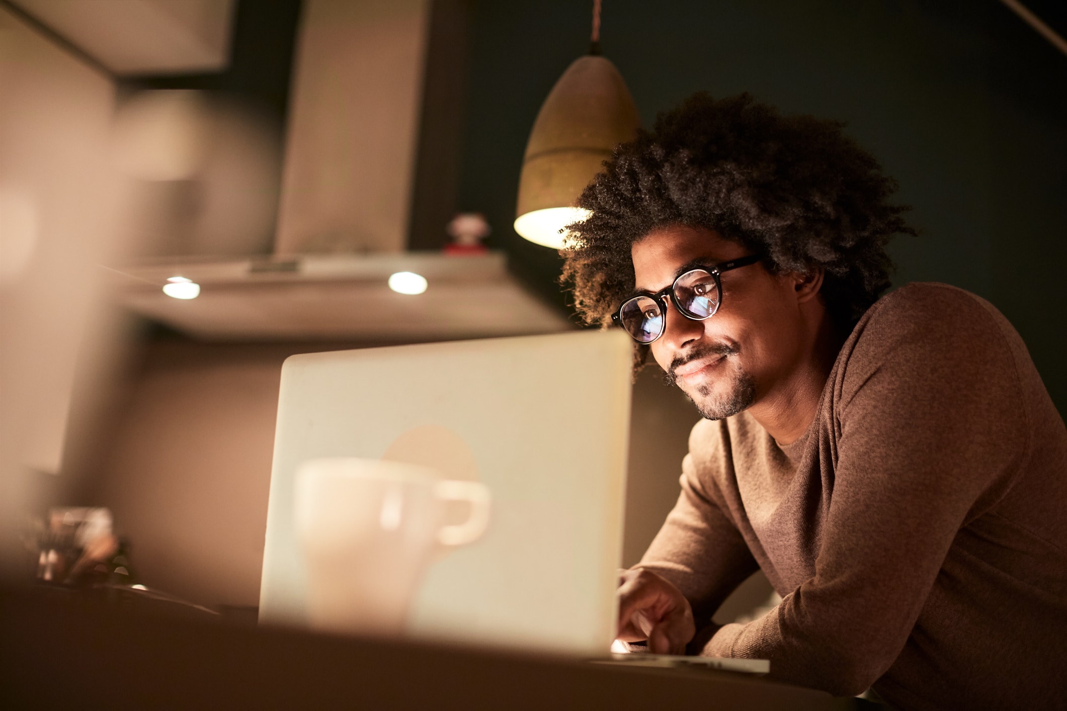 Man working on computer