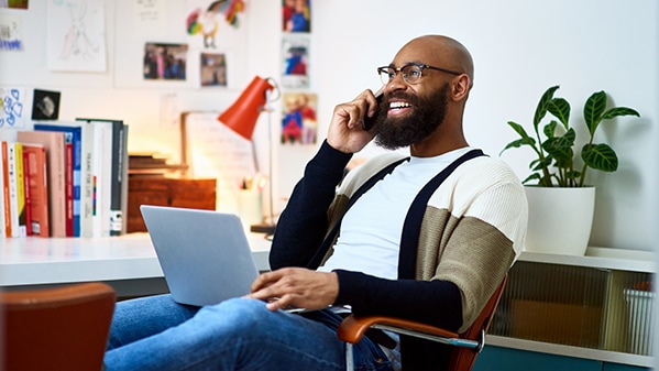 business professional speaking on the phone