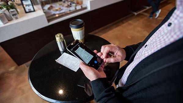 image of phone and receipt