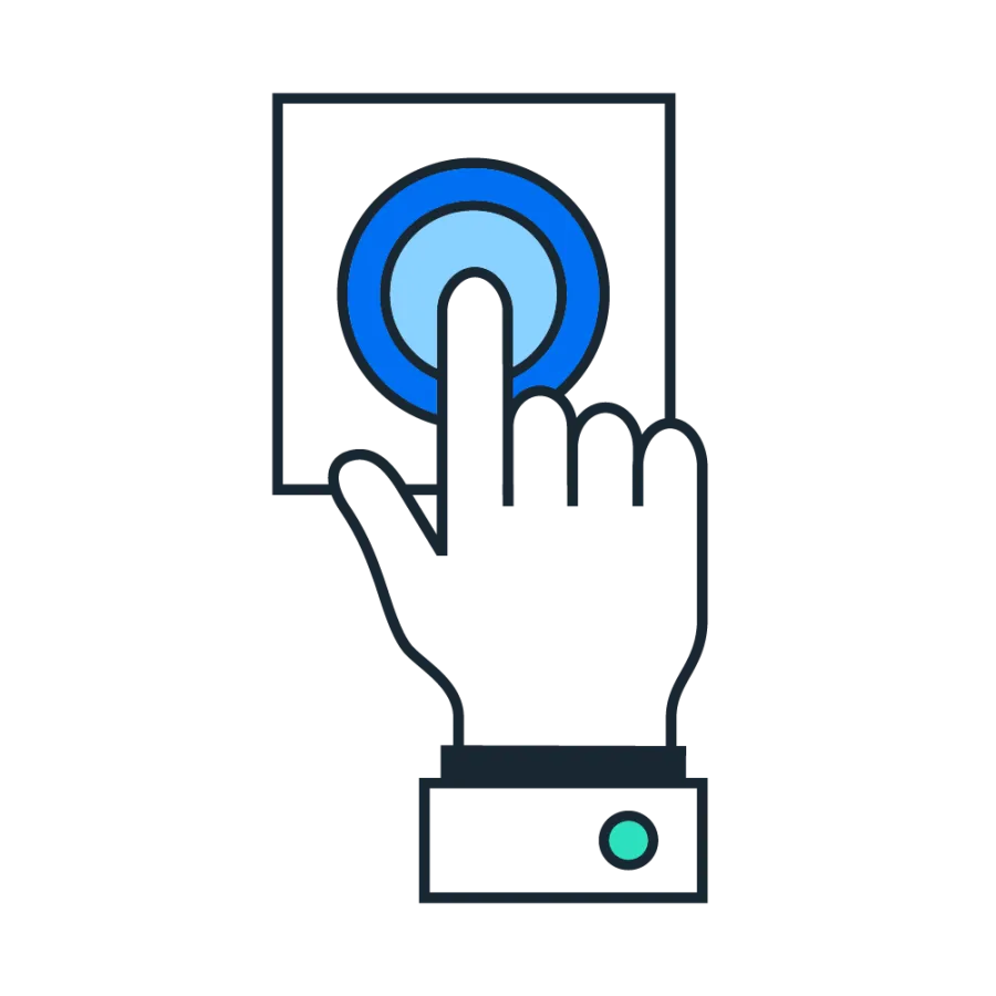 finger clicking button